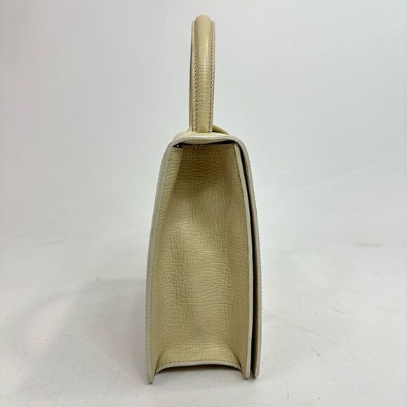 Vintage Loewe Barcelona Bag Cream Leather Top Handle - Picture 6 of 12
